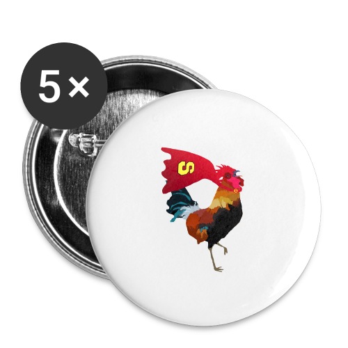 Super Rooster - Buttons large 2.2'' (5-pack)