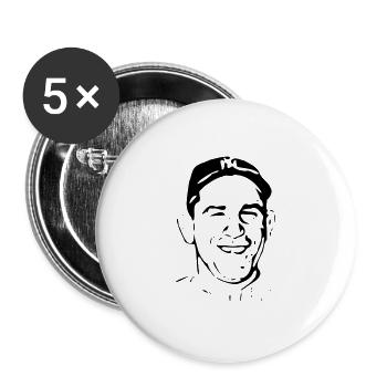 Yogi Berra Style - Buttons large 2.2'' (5-pack) - white