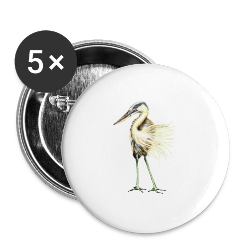 Great Blue Heron - Buttons large 2.2'' (5-pack)
