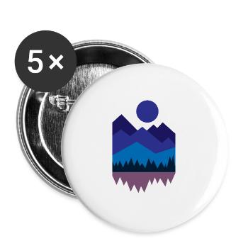 Moon travel adventure camping hiking gift - Buttons large 2.2'' (5-pack) - white