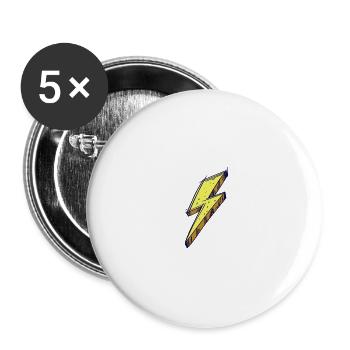 Lightning Bolt Color Illustration - Buttons large 2.2'' (5-pack) - white