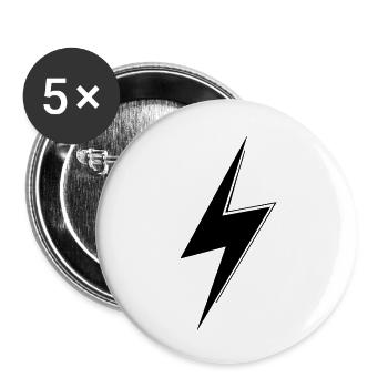 lightning bolt - Buttons large 2.2'' (5-pack) - white