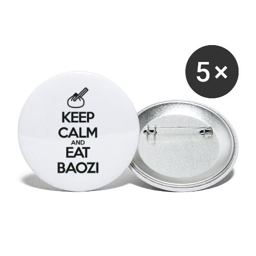 Keep Calm And Eat Baozi (black) - Buttons large 2.2'' (5-pack)