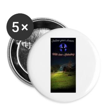 Flashlight at night - Buttons large 2.2'' (5-pack) - white