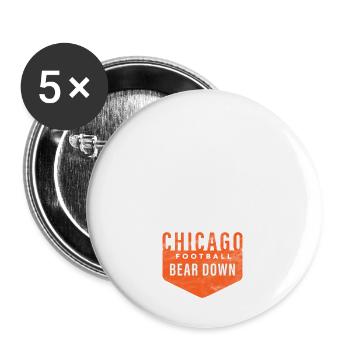 Chicago Football Bear Down Chi Town Skyline - Buttons large 2.2'' (5-pack) - white