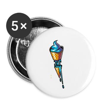 Ice Cream - Buttons large 2.2'' (5-pack) - white