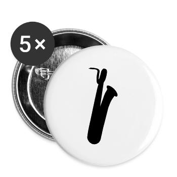 baritone saxophone - Buttons large 2.2'' (5-pack) - white