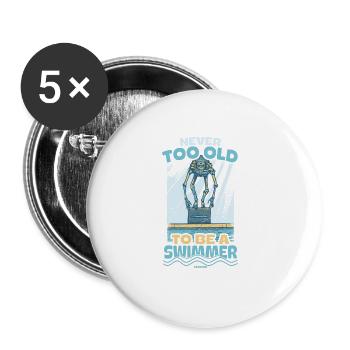 Swimming lifeguard swimming course outdoor pool gi - Buttons large 2.2'' (5-pack) - white