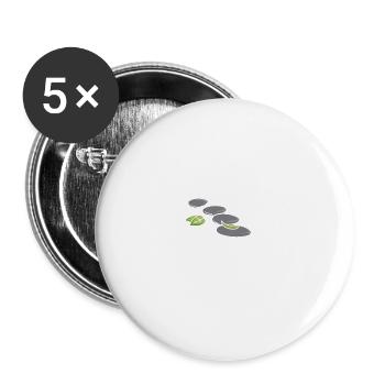 Badass Yogi - Buttons large 2.2'' (5-pack) - white