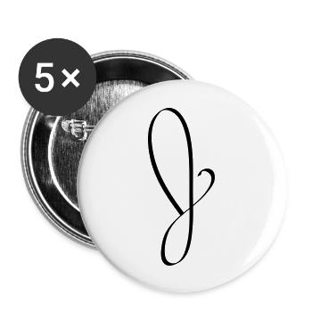 J or G - Buttons large 2.2'' (5-pack) - white
