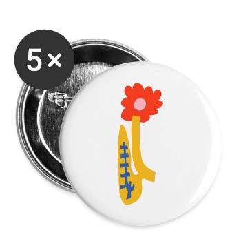 Abstract Flower - Buttons large 2.2'' (5-pack) - white