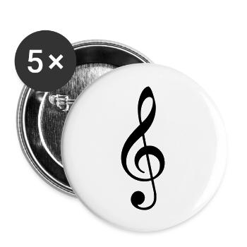 G-Clef - Buttons large 2.2'' (5-pack) - white