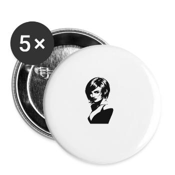Stylish Graphic Art Featuring Woman Design - Buttons large 2.2'' (5-pack) - white