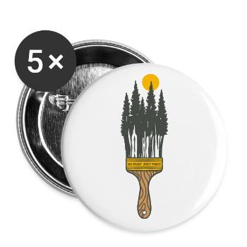 No Paint Just Pines - Buttons large 2.2'' (5-pack) - white
