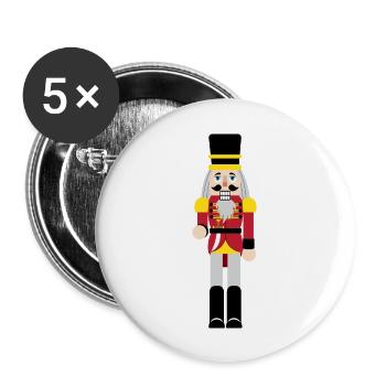 Christmas Nutcracker - Buttons large 2.2'' (5-pack) - white