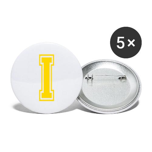 Letter I – Capital Athletic Alphabet Monogram - Buttons large 2.2'' (5-pack)