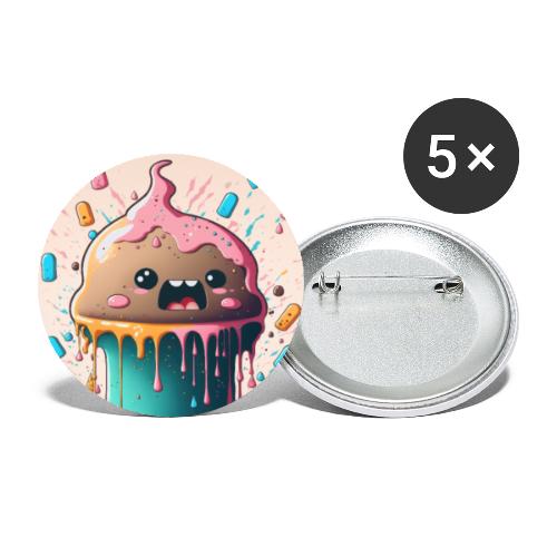 Cake Caricature - January 1st Dessert Psychedelics - Buttons large 2.2'' (5-pack)