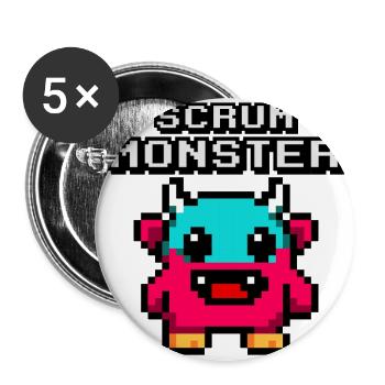 Scrum Monster – Funny Pixel Design - Buttons large 2.2'' (5-pack) - white