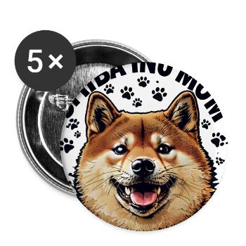 Shiba Inu Mom – Cute Gift for Dog Lovers - Buttons large 2.2'' (5-pack) - white