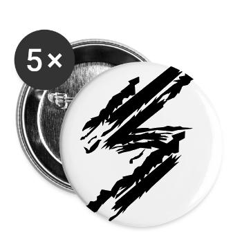 Paint splatter in flash - Buttons large 2.2'' (5-pack) - white