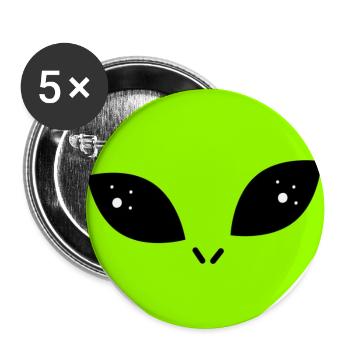  Alien  - Buttons large 2.2'' (5-pack) - white