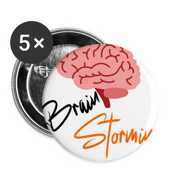 Brain Storming - Buttons large 2.2'' (5-pack) - white