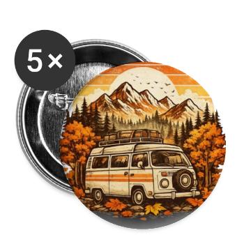 Fall Family Adventure - Buttons large 2.2'' (5-pack) - white