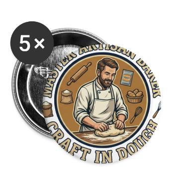 Master Artisan Baker Craft in Dough - Buttons large 2.2'' (5-pack) - white
