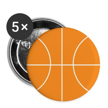 Basketball (Orange) - Buttons large 2.2'' (5-pack) - white