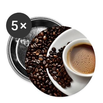 Morning coffee - Buttons large 2.2'' (5-pack) - white