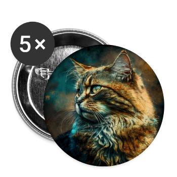 Feline Curiosity - Cat Lover - Buttons large 2.2'' (5-pack) - white