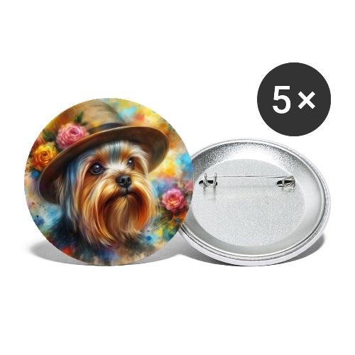 Yorkshire Terrier Splash Art - Buttons large 2.2'' (5-pack)