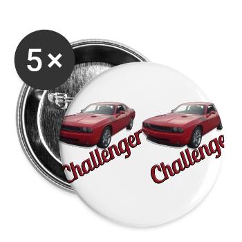 Red Challenger - Buttons large 2.2'' (5-pack) - white