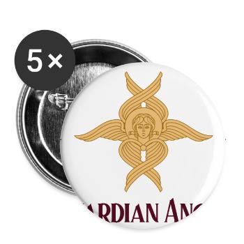 Guardian Angel Emblem Design - Buttons large 2.2'' (5-pack) - white
