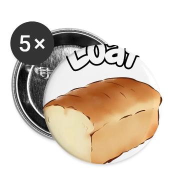 Whimsical Loaf Illustration T-Shirt - Buttons large 2.2'' (5-pack) - white