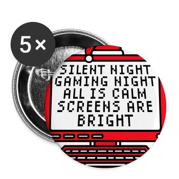 Silent Night Gaming Night All Calm Screens Bright - Buttons large 2.2'' (5-pack) - white