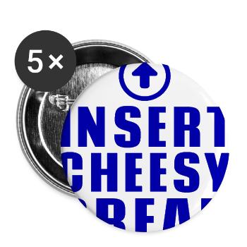 insert cheesy bread - Buttons large 2.2'' (5-pack) - white