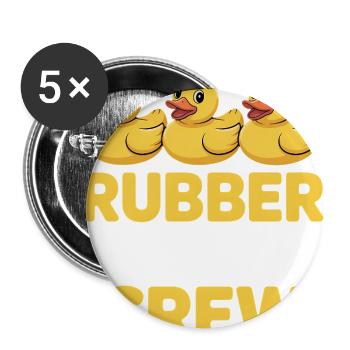 Rubber Duckie Crew - Buttons large 2.2'' (5-pack) - white