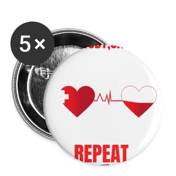 Sleep Study Save Lives Repeat – Nurse T-Shirt - Buttons large 2.2'' (5-pack) - white