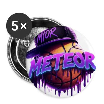 Meteor Neon Drip Basketball Graffiti - Buttons large 2.2'' (5-pack) - white