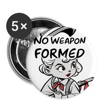 Retro Scout Hero Illustration - Buttons large 2.2'' (5-pack) - white