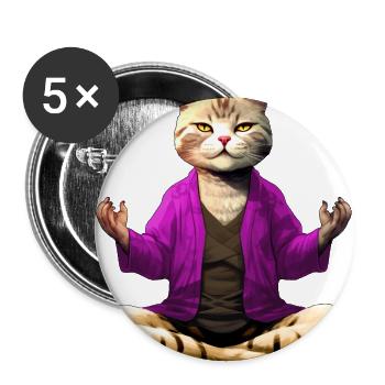 Yogi the Cat - Buttons large 2.2'' (5-pack) - white