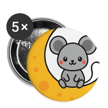 Mouse - Buttons large 2.2'' (5-pack) - white