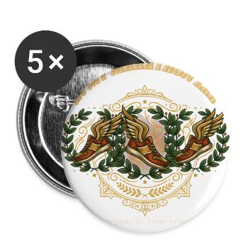 Marathon Wings Sneaker Crest - Buttons large 2.2'' (5-pack) - white