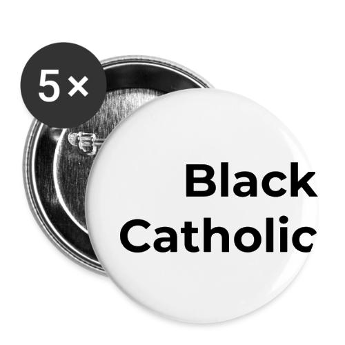 Black Catholic Tee - Buttons large 2.2'' (5-pack)