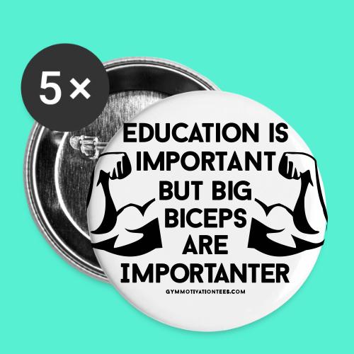 Big Biceps Importanter Gym Motivation - Buttons large 2.2'' (5-pack)