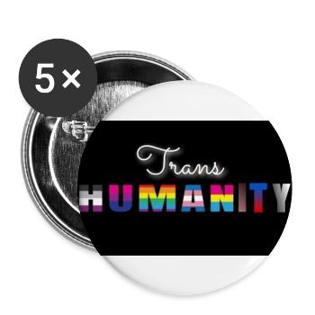 Trans HUMANITY - Buttons large 2.2'' (5-pack) - white