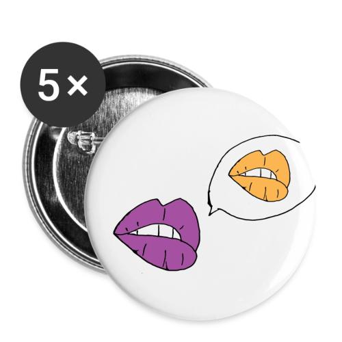 Lips - Buttons large 2.2'' (5-pack)