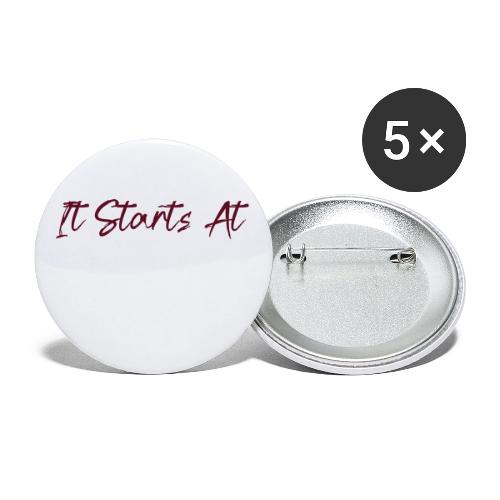 It Starts At STATE! -Maroon & White - Buttons large 2.2'' (5-pack)