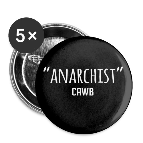 on black - Buttons large 2.2'' (5-pack)